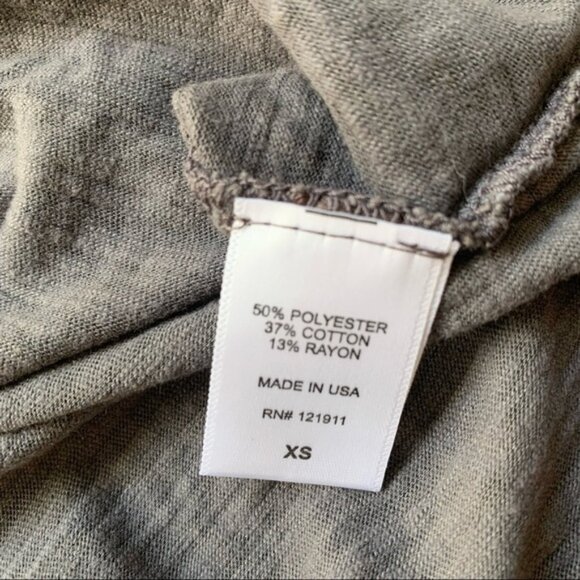 LNA Bolero Tee T-shirt Top Cut out Short Sleeve Cotton blend Brown Size XS - Picture 9 of 13